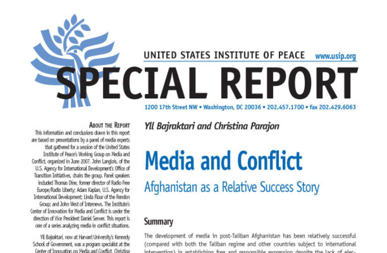 Media and Conflict: Afghanistan as a Relative Success Story