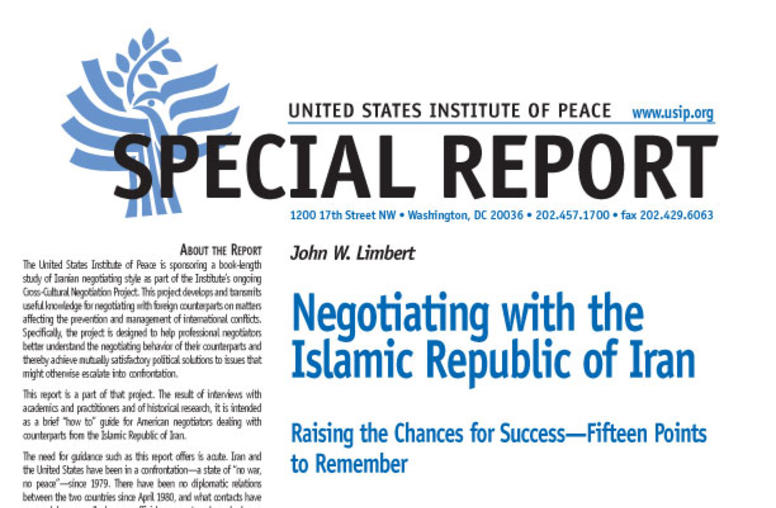 Negotiating with the Islamic Republic of Iran