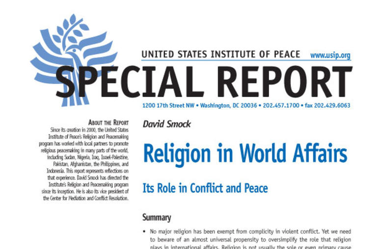 Religion in World Affairs: Its Role in Conflict and Peace
