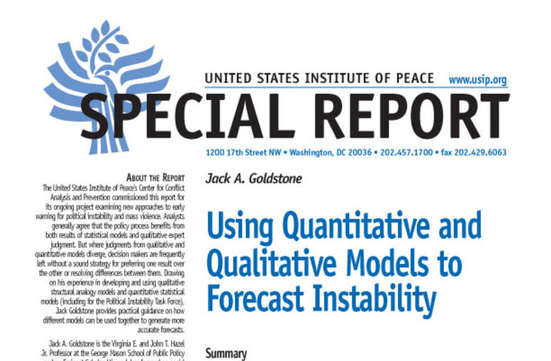 Using Quantitative and Qualitative Models to Forecast Instability