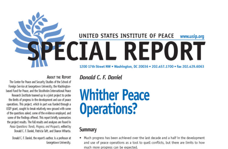 Whither Peace Operations?