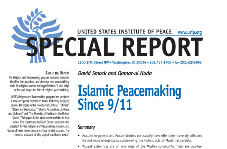 Islamic Peacemaking Since 9/11