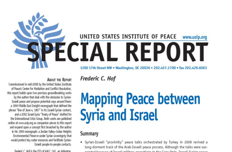 Mapping Peace between Syria and Israel