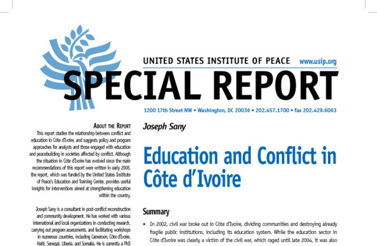 Education and Conflict in Côte d’Ivoire