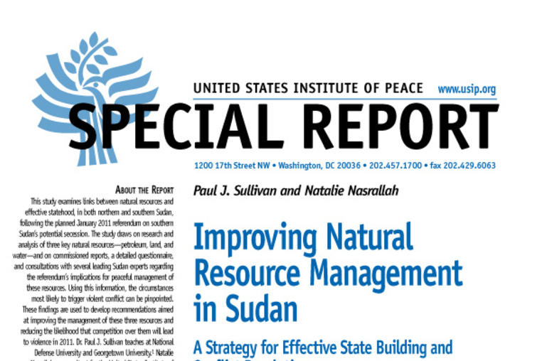Improving Natural Resource Management in Sudan