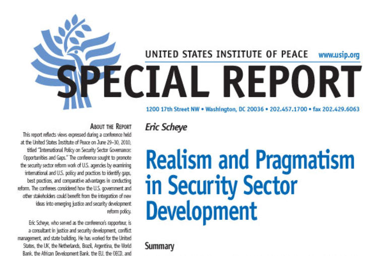 Realism and Pragmatism in Security Sector Development