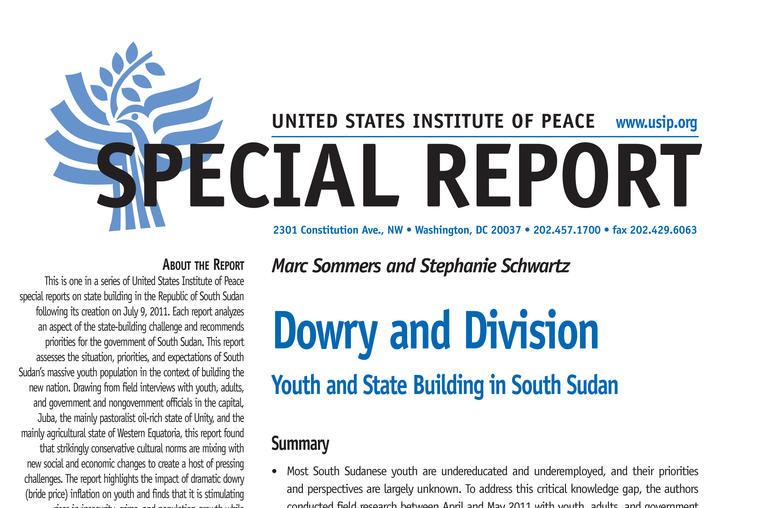 Dowry and Division: Youth and State Building in South Sudan