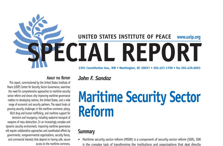 Maritime Security Sector Reform