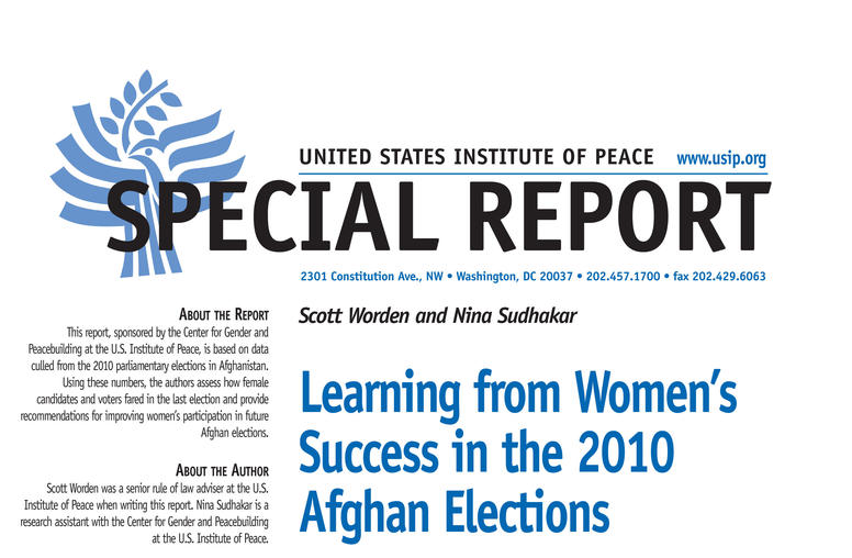 Learning from Women's Success in the 2010 Afghan Elections