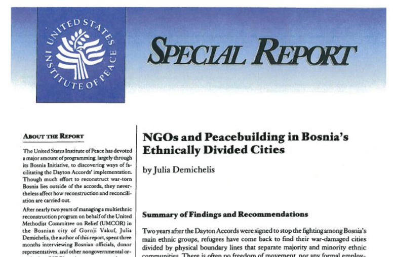 NGOs and Peacebuilding in Bosnia's Ethnically Divided Cities