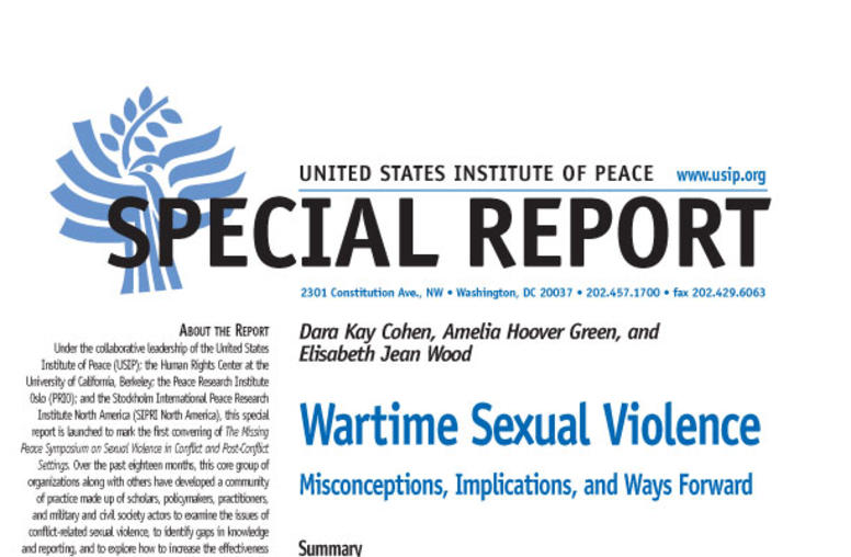 Wartime Sexual Violence: Misconceptions, Implications, and Ways Forward