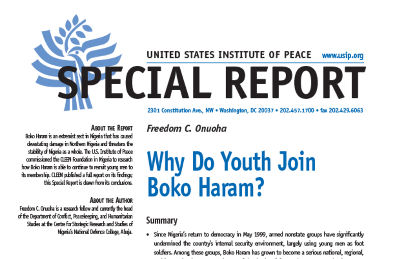 Why Do Youth Join Boko Haram? 