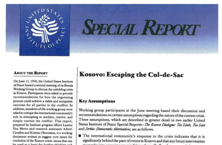 Kosovo: Escaping the Cul-de-Sac