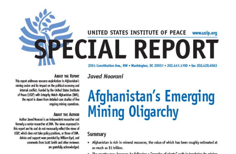Afghanistan’s Emerging Mining Oligarchy 