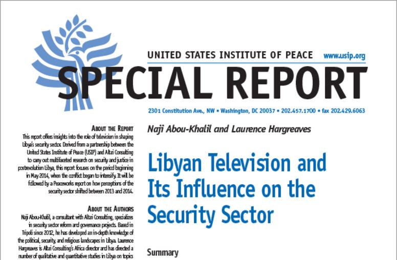 The Role of Media in Shaping Libya's Security Sector Narratives