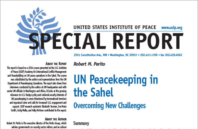 U.N. Peacekeeping in the Sahel: Overcoming New Challenges 