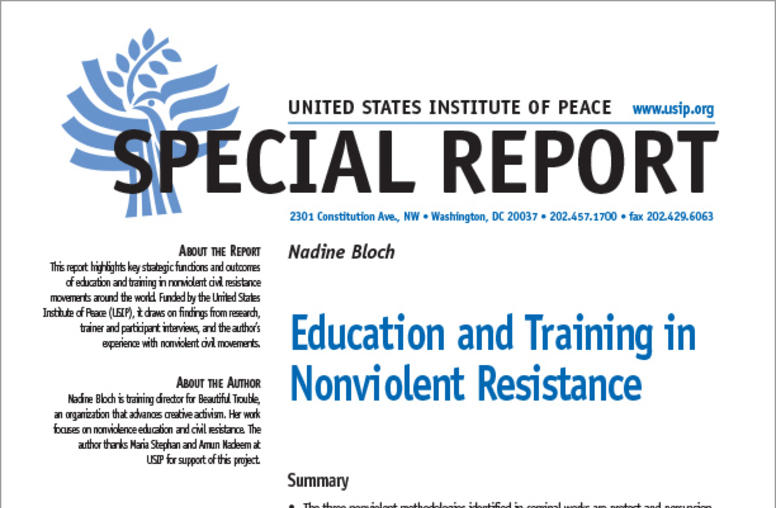 Education and Training in Nonviolent Resistance