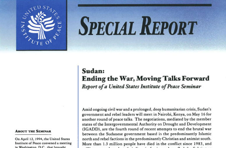 Sudan: Ending the War, Moving Talks Forward