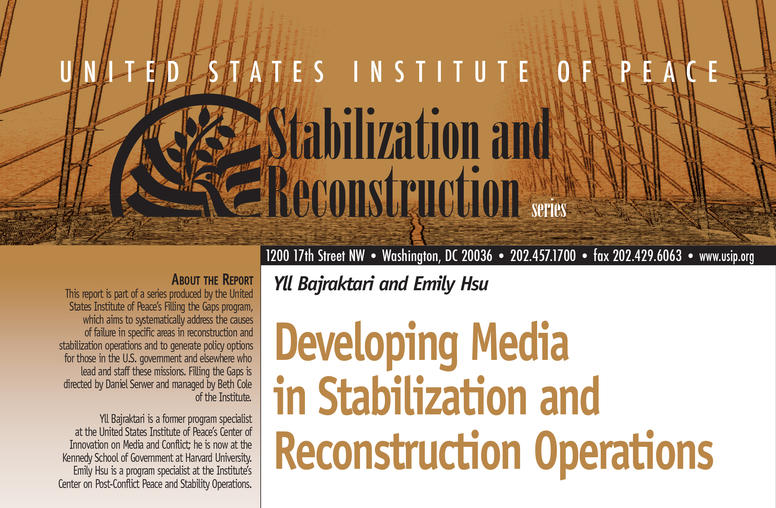 Developing Media in Stabilization and Reconstruction Operations