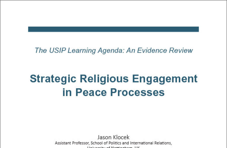 Strategic Religious Engagement in Peace Processes cover