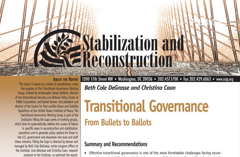 Transitional Governance: From Bullets to Ballots