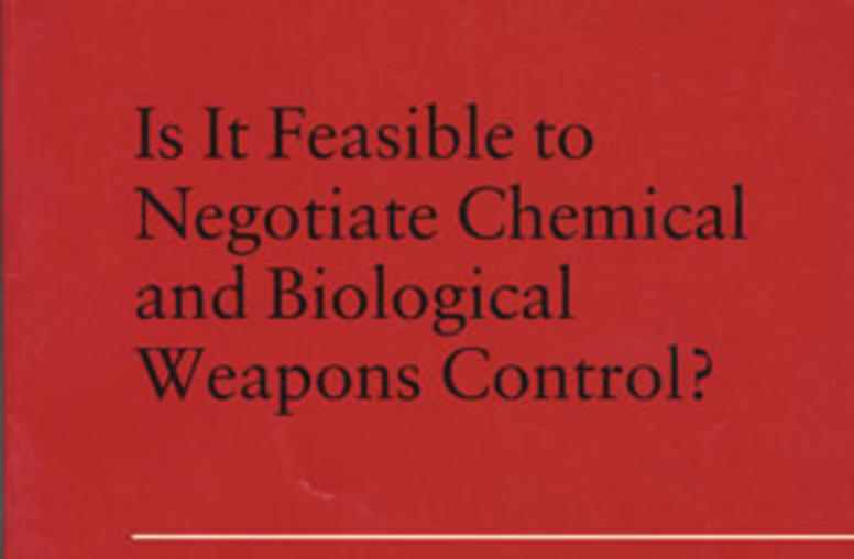 Is it Feasible to Negotiate Chemical and Biological Weapons Control?