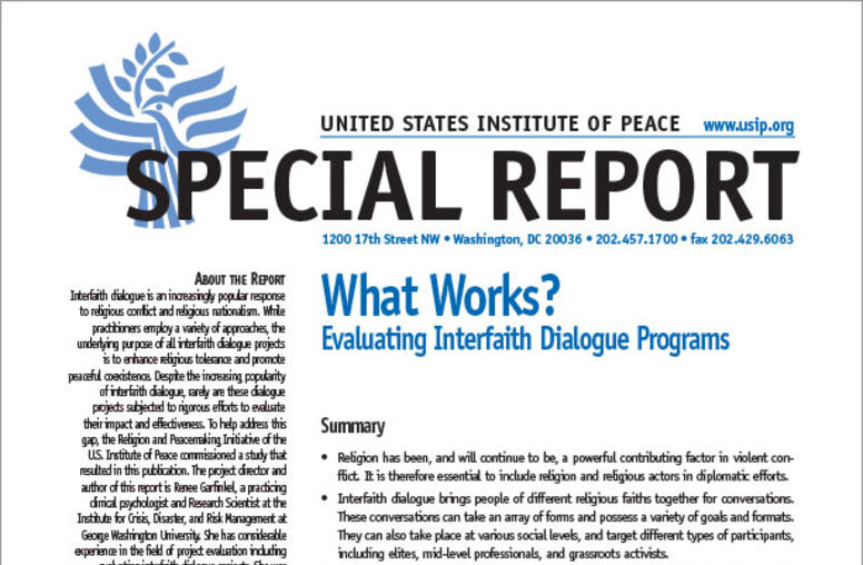 What Works? Evaluating Interfaith Dialogue Programs