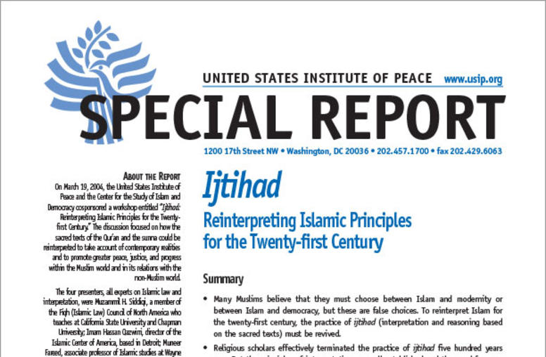 Ijtihad: Reinterpreting Islamic Principles for the Twenty-first Century