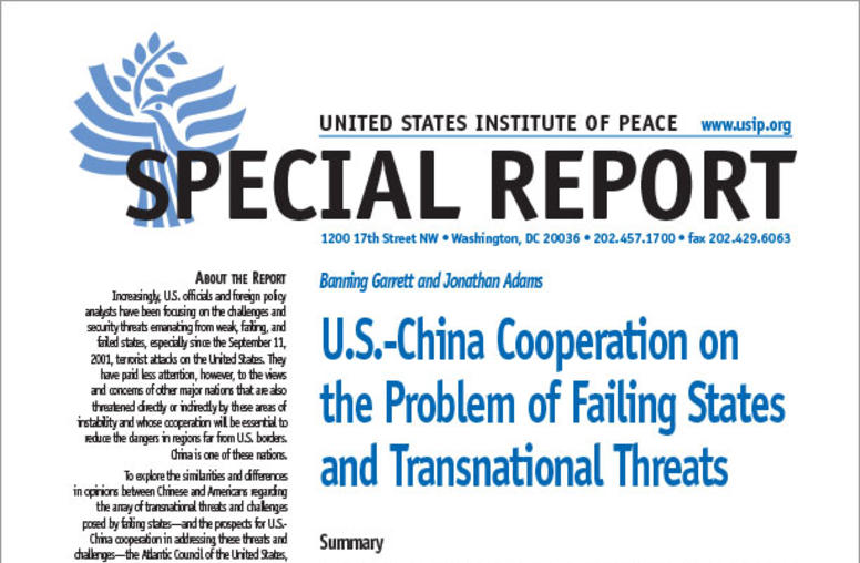U.S.-China Cooperation on the Problem of Failing States and Transnational Threats