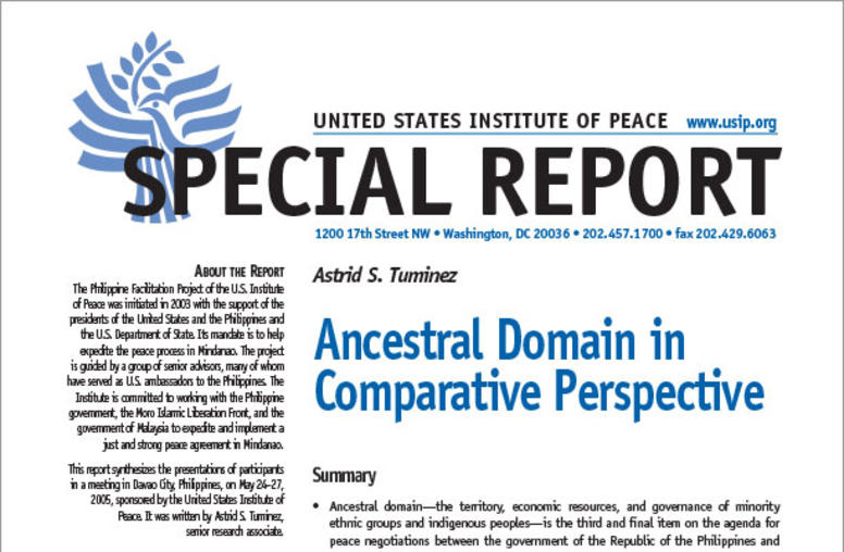 Ancestral Domain in Comparative Perspective