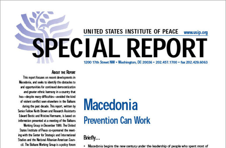 Macedonia: Prevention Can Work