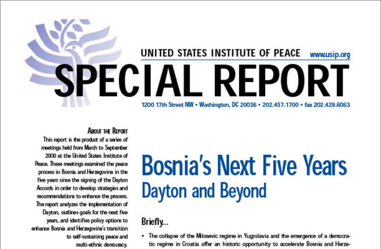 Bosnia's Next Five Years: Dayton and Beyond