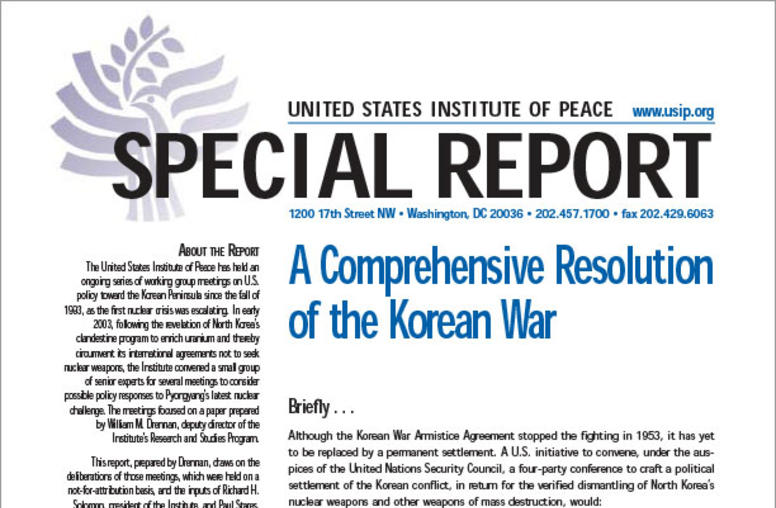 A Comprehensive Resolution of the Korean War