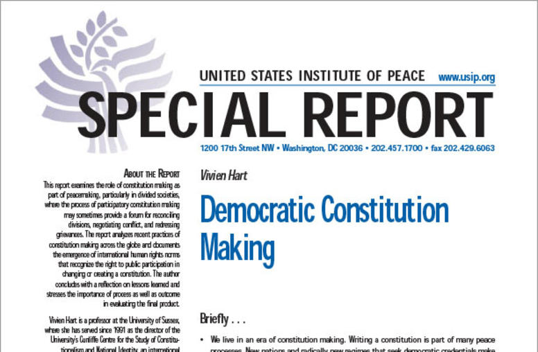 Democratic Constitution Making
