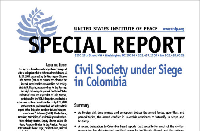 Civil Society Under Siege in Colombia