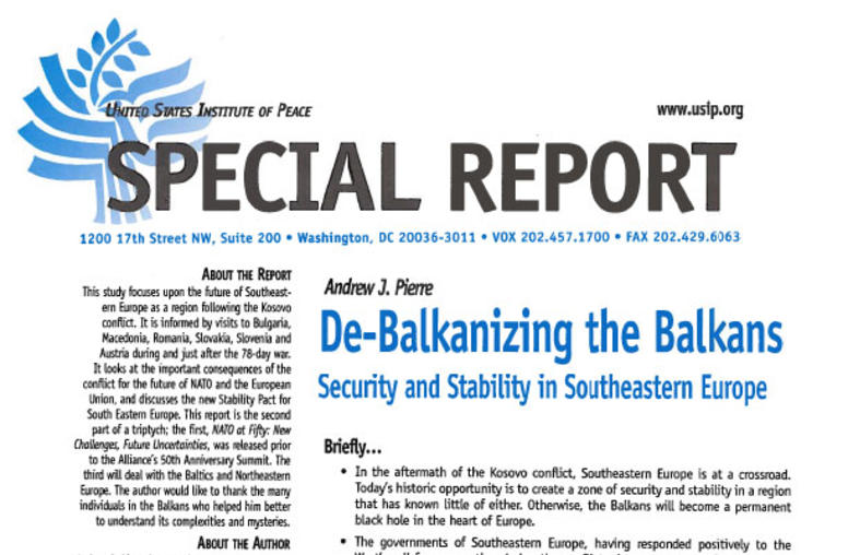 De-Balkanizing the Balkans: Security and Stability in Southeastern Europe