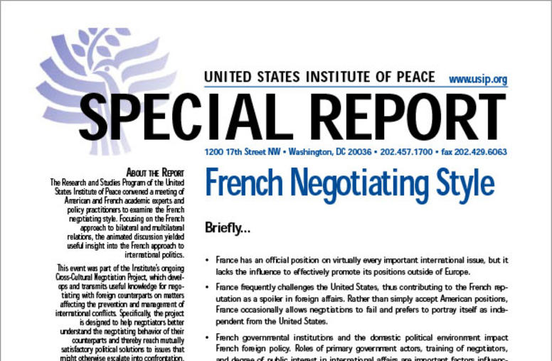 French Negotiating Style