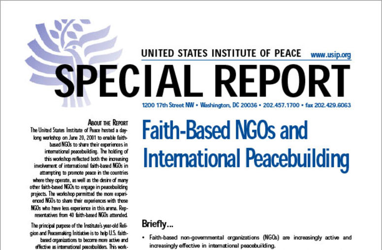 Faith-Based NGOs and International Peacebuilding