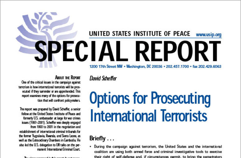 Options for Prosecuting International Terrorists