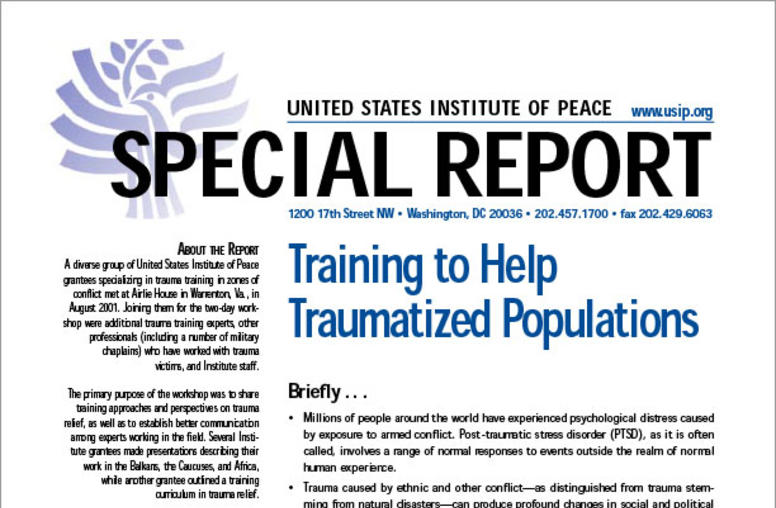 Training to Help Traumatized Populations