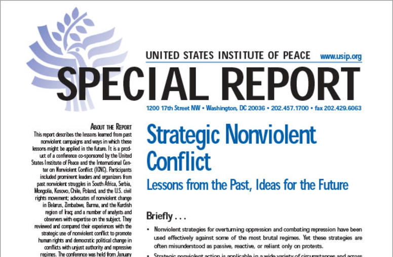 Strategic Nonviolent Conflict: Lessons from the Past, Ideas for the Future