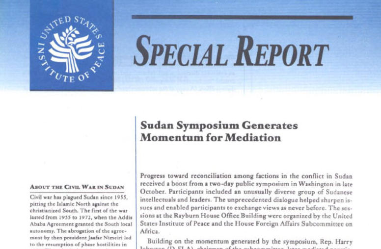 Sudan Symposium Generates Momentum for Mediation