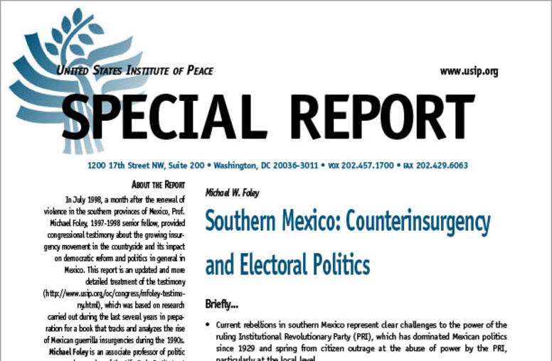 Southern Mexico: Counterinsurgency and Electoral Politics