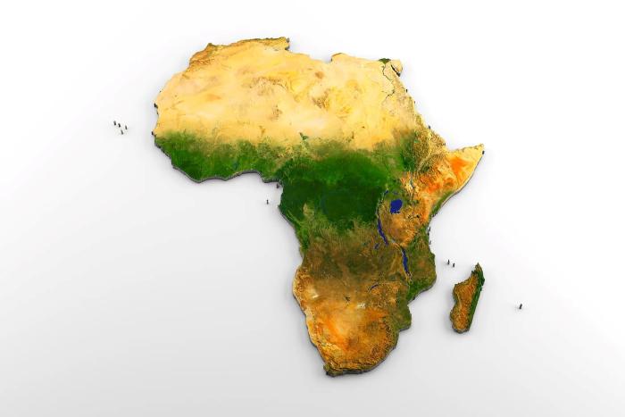 Africa terrain map
