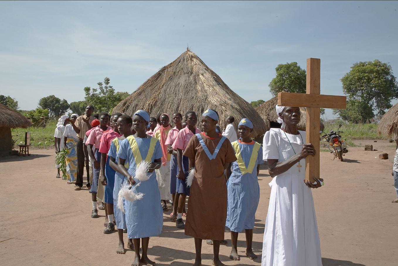 Members of the Catholic community in Yei, in southern South Sudan, celebrate the Feast of Saint Joseph. (Photo by Sean Sprague/Alamy Stock)